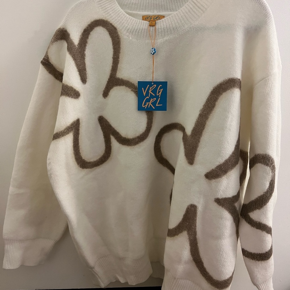 Vrg Grl Floral Sweater